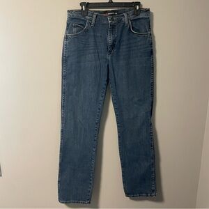 Wrangler Advanced Comfort FR Blue Denim Jeans Work Men’s 32x34 32W 34L Outdoor